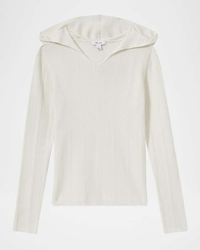 Chloe Hooded Rib Knit Pullov